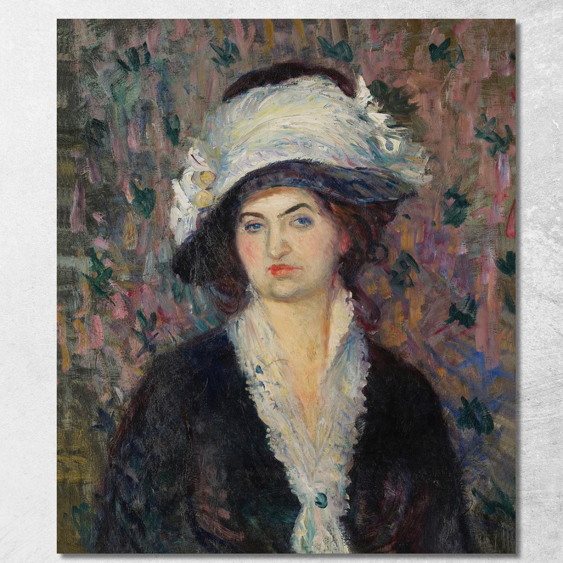Signora Del Negozio – Donna Con Cappello Piumato William James Glackens wjg45 quadro stampato su tela Signora Del Negozio – Donna Con Cappello Piumato William James Glackens wjg45 quadro stampato su tela