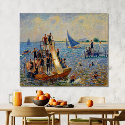 La Zattera William James Glackens wjg60 quadro stampato su tela