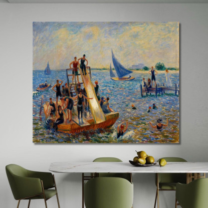 La Zattera William James Glackens wjg60 quadro stampato su tela