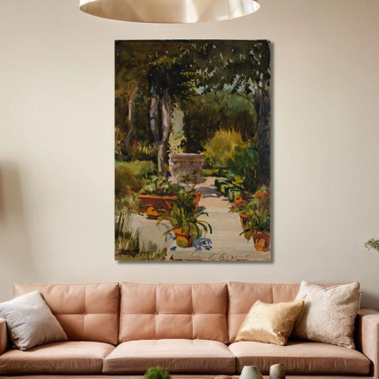 Il Giardino Della Signora Thayer Massachusetts John Singer Sargent jss198 quadro stampato su tela