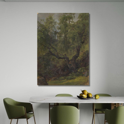 Studio Di Foresta Da Numedal Adolph Tidemand atd24 quadro stampato su tela