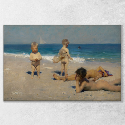 Bambini Napoletani Al Bagno John Singer Sargent jss202 quadro stampato su tela
