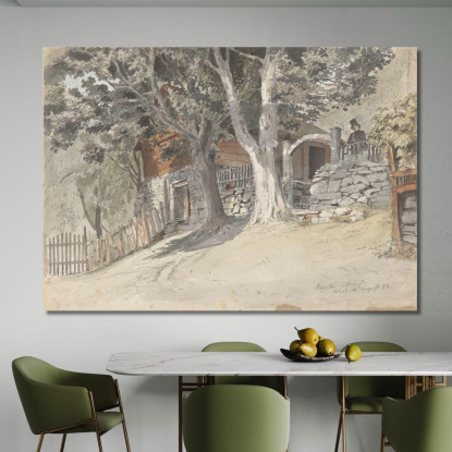 Hagestad Prestegard Ulvik I Hardanger Adolph Tidemand atd31 quadro stampato su tela