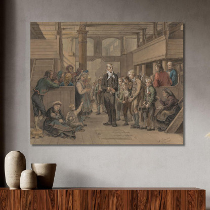 Catechizzazione Adolph Tidemand atd36 quadro stampato su tela