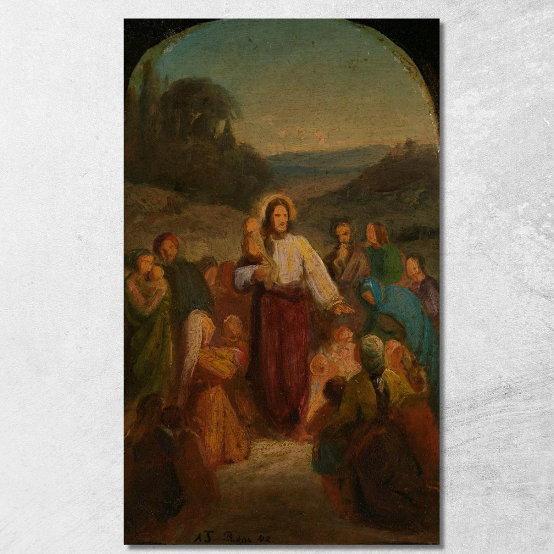 Lasciate Che I Bambini Vengano A Me Adolph Tidemand atd39 quadro stampato su tela Lasciate Che I Bambini Vengano A Me Adolph Tidemand atd39 quadro stampato su tela