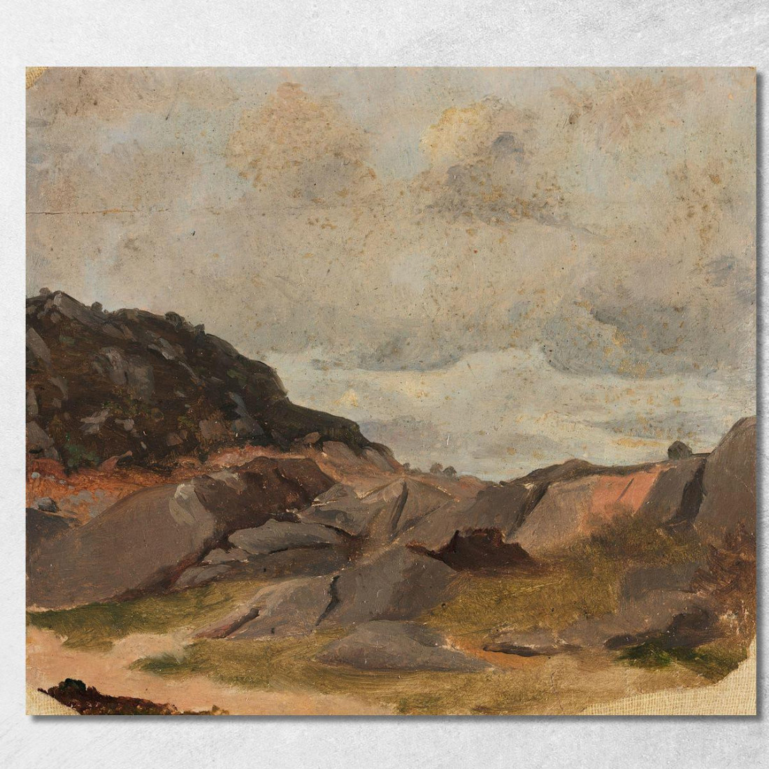 Studio Di Paesaggio Adolph Tidemand atd40 quadro stampato su tela Studio Di Paesaggio Adolph Tidemand atd40 quadro stampato su tela