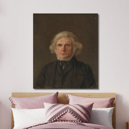 Studio Di Ritratto Di Un Vecchio Adolph Tidemand atd47 quadro stampato su tela