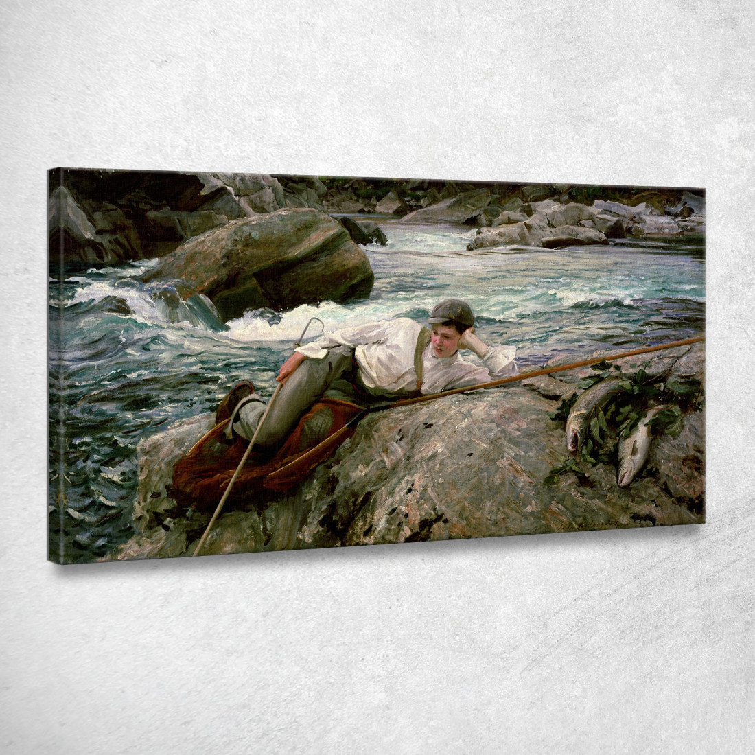 Durante Le Sue Vacanze In Norvegia John Singer Sargent jss205 quadro stampato su tela Durante Le Sue Vacanze In Norvegia John Singer Sargent jss205 quadro stampato su tela