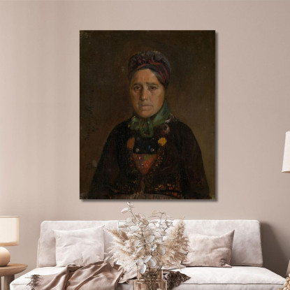 Ritratto Di Ingeborg Skjønne Di Numedal Adolph Tidemand atd60 quadro stampato su tela