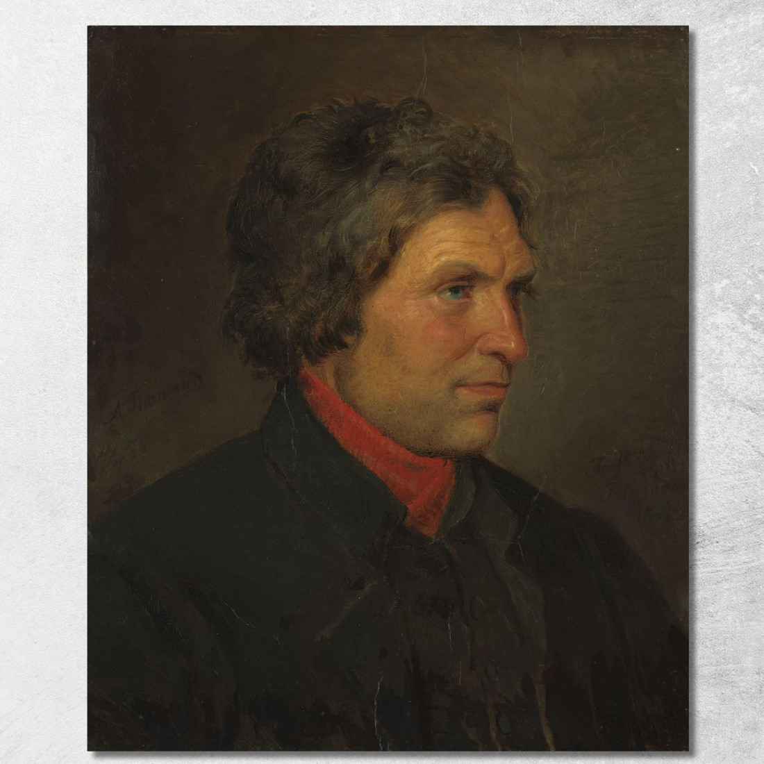 Ritratto Del Contadino Torstein Ringheim Di Voss Adolph Tidemand atd66 quadro stampato su tela Ritratto Del Contadino Torstein Ringheim Di Voss Adolph Tidemand atd66 quadro stampato su tela