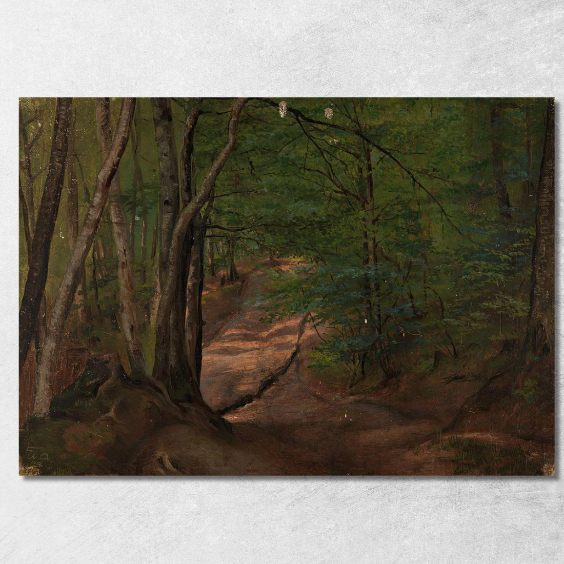 Strada Nella Foresta Adolph Tidemand atd70 quadro stampato su tela Strada Nella Foresta Adolph Tidemand atd70 quadro stampato su tela