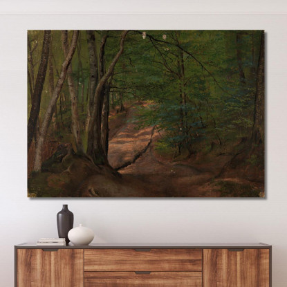 Strada Nella Foresta Adolph Tidemand atd70 quadro stampato su tela