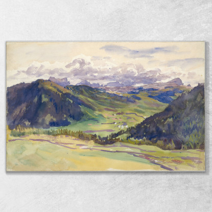 Valle Aperta Dolomiti John Singer Sargent jss208 quadro stampato su tela
