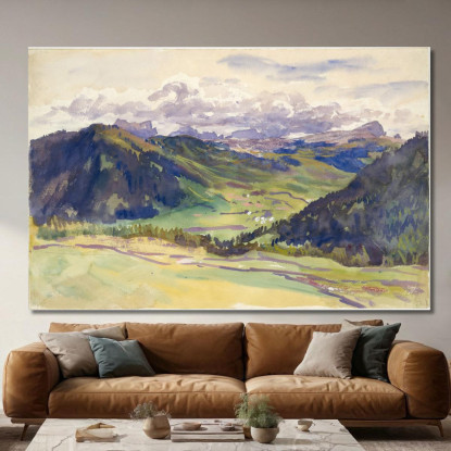 Valle Aperta Dolomiti John Singer Sargent jss208 quadro stampato su tela