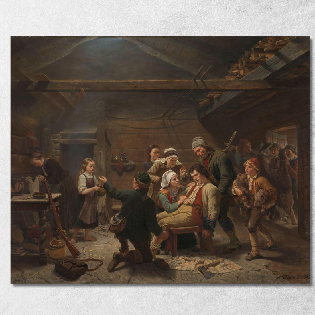 Il Ritorno Del Cacciatore Di Orsi Adolph Tidemand atd84 quadro stampato su tela Il Ritorno Del Cacciatore Di Orsi Adolph Tidemand atd84 quadro stampato su tela