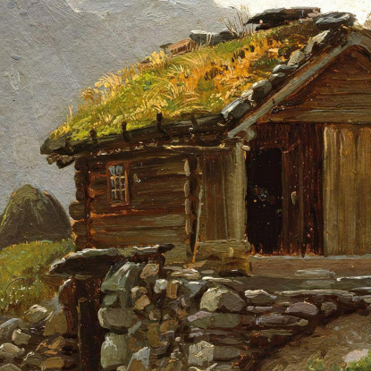 Vista Da Gudvangen Adolph Tidemand atd88 quadro stampato su tela