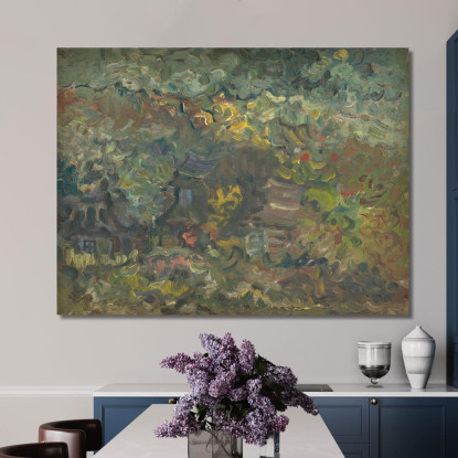 Casette Presso La Foresta Arnold Peter Weisz-Kubínčan apw41 quadro stampato su tela