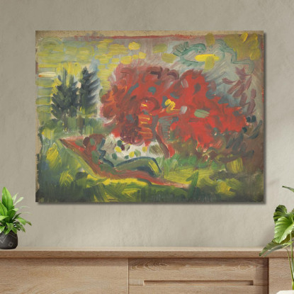 Nudo Reclinato In Un Giardino Arnold Peter Weisz-Kubínčan apw63 quadro stampato su tela