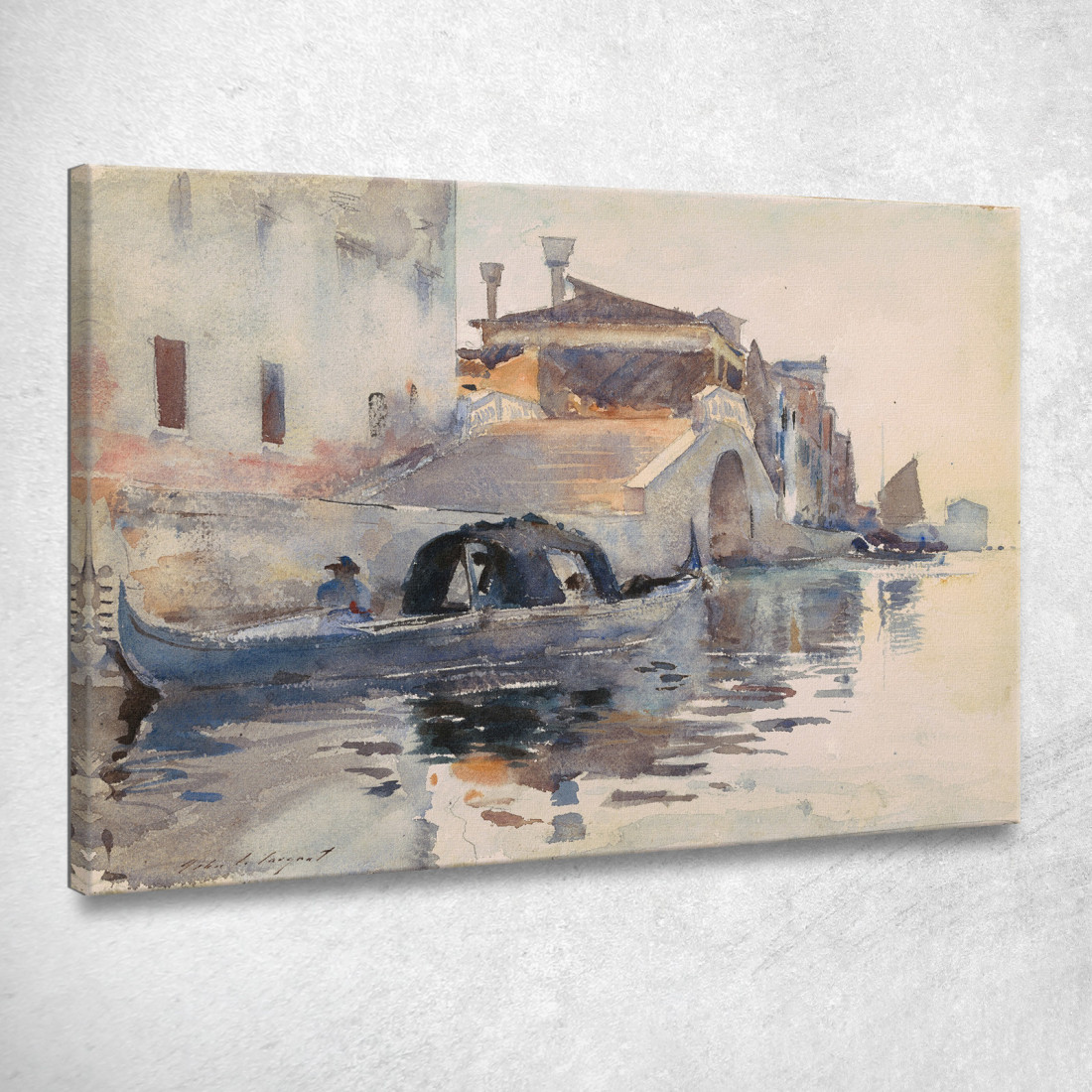 Ponte Panada Fondamenta Nuove Venice John Singer Sargent jss219 quadro stampato su tela Ponte Panada Fondamenta Nuove Venice John Singer Sargent jss219 quadro stampato su tela