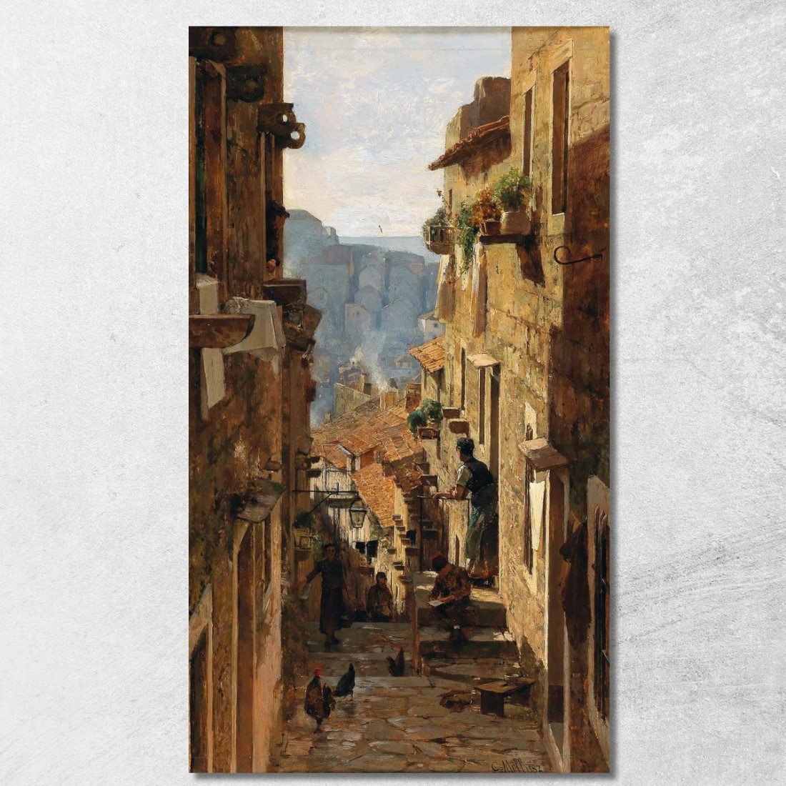 Una Strada A Ragusa Carl Moll cml1 quadro stampato su tela Una Strada A Ragusa Carl Moll cml1 quadro stampato su tela
