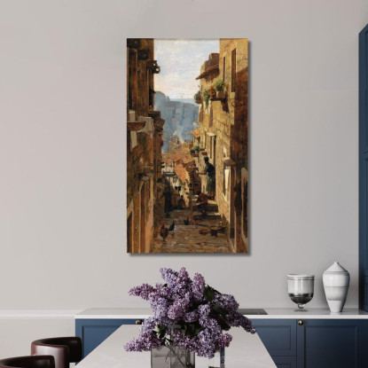 Una Strada A Ragusa Carl Moll cml1 quadro stampato su tela