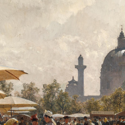 Il Naschmarkt A Vienna Carl Moll cml20 quadro stampato su tela