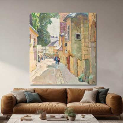 La Dr. Seipel-Straße A Mödling Carl Moll cml21 quadro stampato su tela