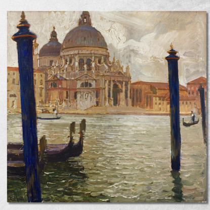 Santa Maria Della Salute Vista Dall'Altra Sponda Del Canal Grande Carl Moll cml41 quadro stampato su tela