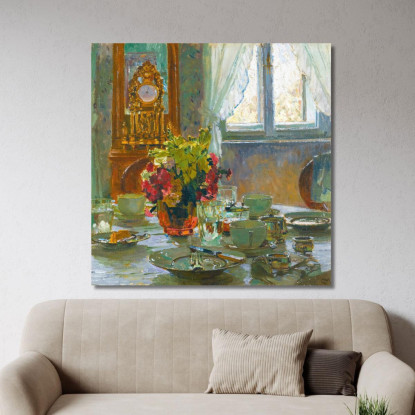La Tavola Della Colazione Carl Moll cml46 quadro stampato su tela