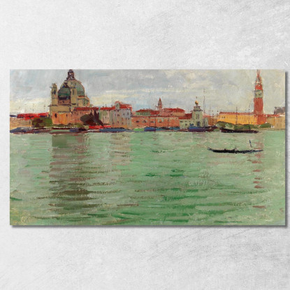 Venezia Santa Maria Della Salute E Campanile Di San Marco Carl Moll cml49 quadro stampato su tela