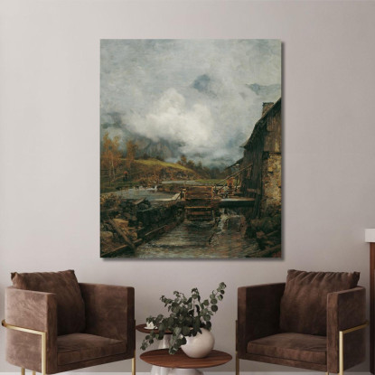 Mulino Ad Acqua A Goisern Secondo Emil Jakob Schindler Carl Moll cml52 quadro stampato su tela