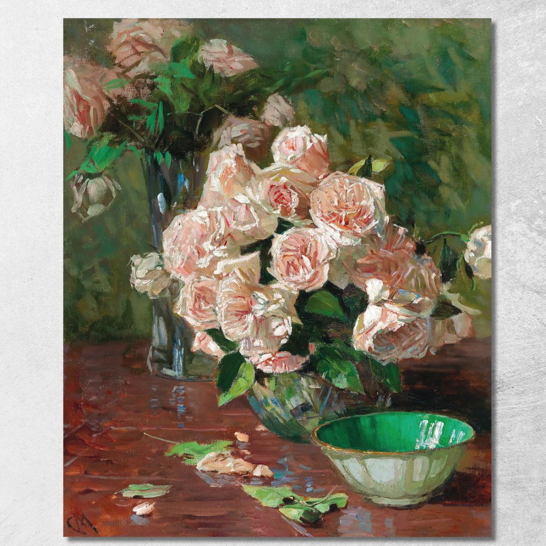 Rose Bianche Ii Carl Moll cml53 quadro stampato su tela Rose Bianche Ii Carl Moll cml53 quadro stampato su tela