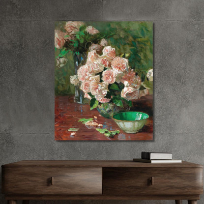 Rose Bianche Ii Carl Moll cml53 quadro stampato su tela