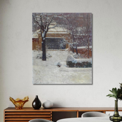 Inverno Alla Hohe Warte Giardini Rothschild Carl Moll cml55 quadro stampato su tela