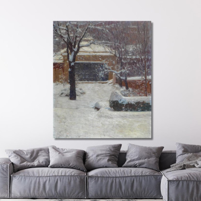 Inverno Alla Hohe Warte Giardini Rothschild Carl Moll cml55 quadro stampato su tela