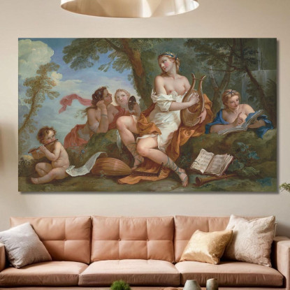 Una Personificazione Della Musica Charles-Joseph Natoire cjn1 quadro stampato su tela