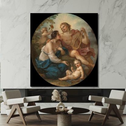 Apollo E Clythia Charles-Joseph Natoire cjn3 quadro stampato su tela