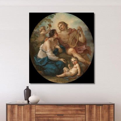 Apollo E Clythia Charles-Joseph Natoire cjn3 quadro stampato su tela