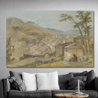 Marino E I Colli Albani Charles-Joseph Natoire cjn13 quadro stampato su tela