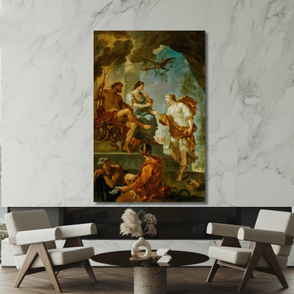 Psiche Che Ottiene L'Elisir Di Bellezza Da Proserpina Charles-Joseph Natoire cjn15 quadro stampato su tela