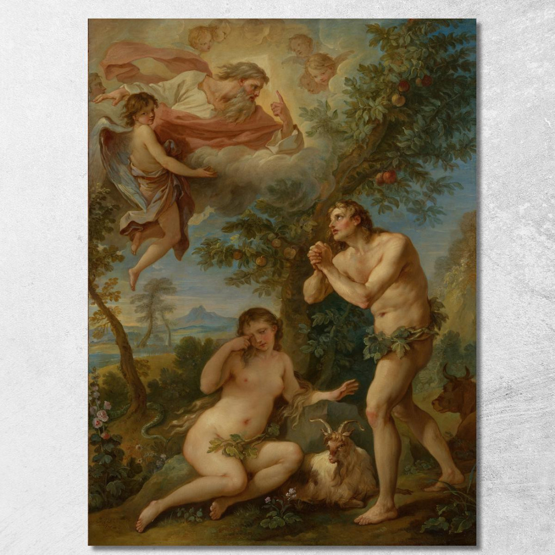 Il Rimprovero Di Adamo Ed Eva Charles-Joseph Natoire cjn18 quadro stampato su tela Il Rimprovero Di Adamo Ed Eva Charles-Joseph Natoire cjn18 quadro stampato su tela