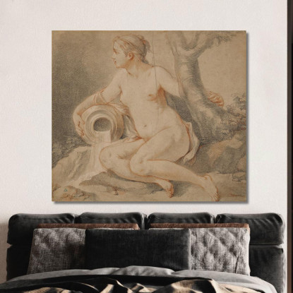 Studio Di Una Ninfa Charles-Joseph Natoire cjn22 quadro stampato su tela