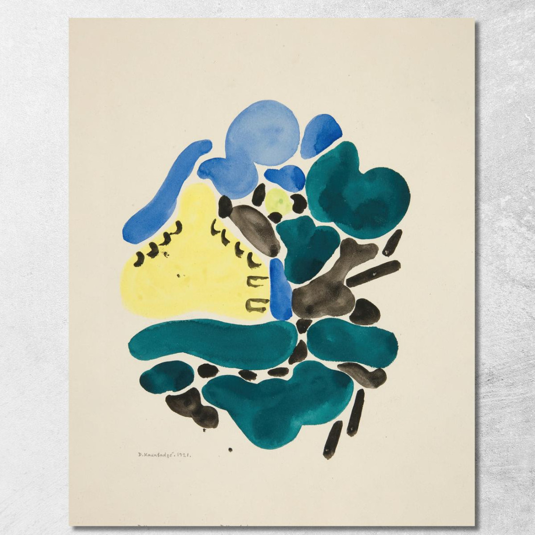 Astrazione Basata Su Forme Di Fiori I David Kakabadzé dkk5 quadro stampato su tela Astrazione Basata Su Forme Di Fiori I David Kakabadzé dkk5 quadro stampato su tela