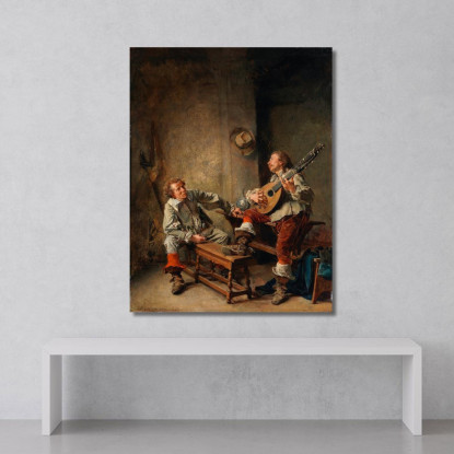 Una Canzone Ernest Meissonier ems8 quadro stampato su tela