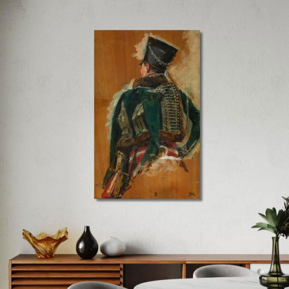 Cavaliere Ernest Meissonier ems13 quadro stampato su tela