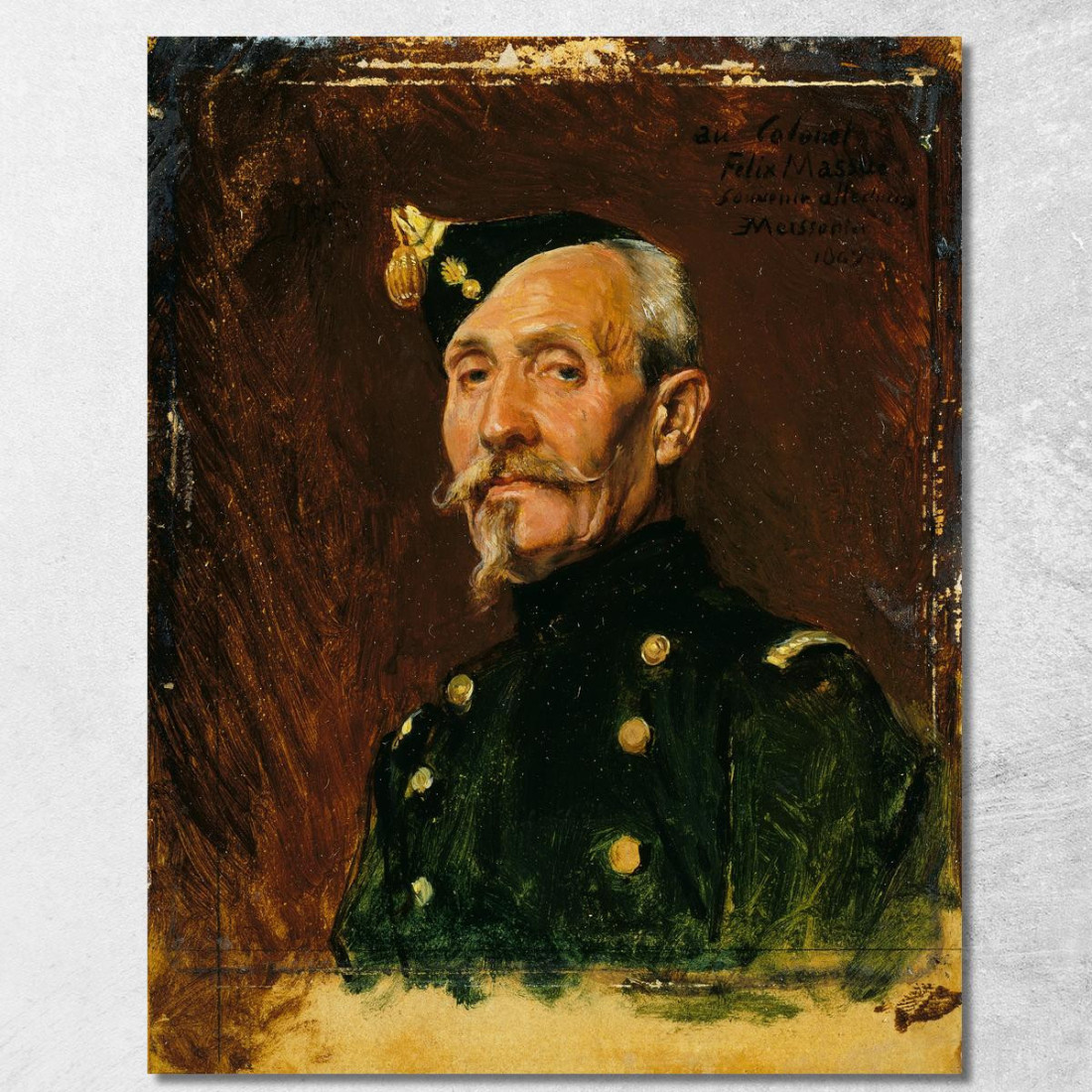 Colonnello Félix Massue Ernest Meissonier ems14 quadro stampato su tela Colonnello Félix Massue Ernest Meissonier ems14 quadro stampato su tela