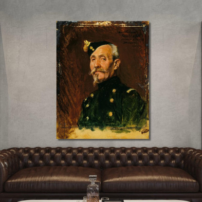 Colonnello Félix Massue Ernest Meissonier ems14 quadro stampato su tela