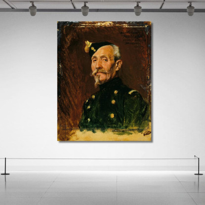 Colonnello Félix Massue Ernest Meissonier ems14 quadro stampato su tela
