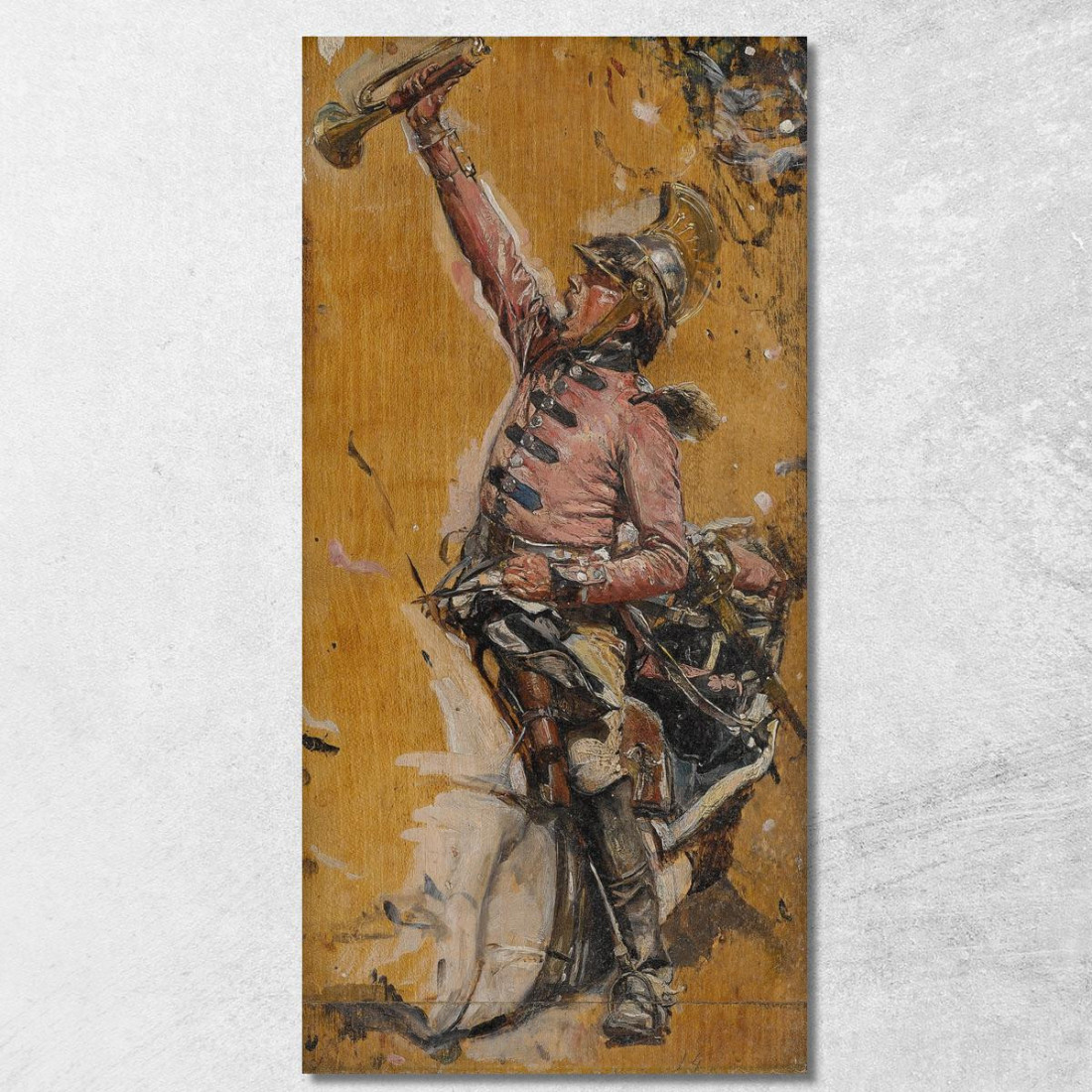 Il Trombettiere Del 1807 Ernest Meissonier ems21 quadro stampato su tela Il Trombettiere Del 1807 Ernest Meissonier ems21 quadro stampato su tela