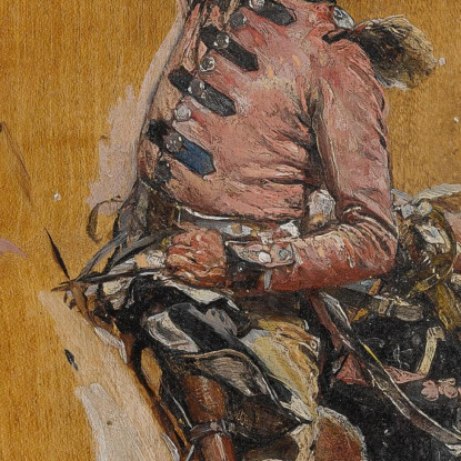 Il Trombettiere Del 1807 Ernest Meissonier ems21 quadro stampato su tela